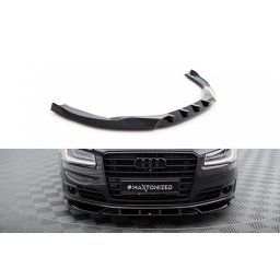 Spoiler frontal Maxton Design pentru Audi A8 D4 2013-2017, lac negru