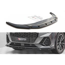Spoiler frontal Maxton Design V2 pentru Audi Q3 Sportback S-Line 2019+, lac negru
