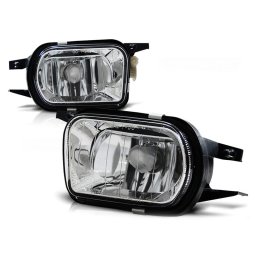 Kit proiectoare ceata crom Mercedes C-Class W203 si SLK R170, stanga-dreapta
