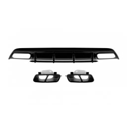 Difuzor bara spate tip A45 Mercedes A-Class W176 2015-2018, lac negru