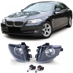 Set proiectoare ceata stanga dreapta cu becuri H8 pentru BMW Seria 5 F10 F11