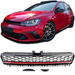 Grila radiator sport fagure, negru lucios, pentru VW Golf 7 / 7.5 GTI