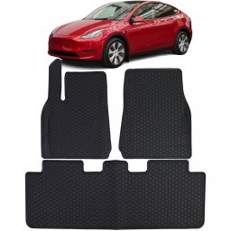 Set covorase cauciuc premium negre pentru Tesla Model Y 2020
