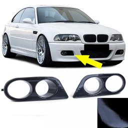 Capace proiectoare ceata BMW Seria 3 E46 M-Pack, negru lucios