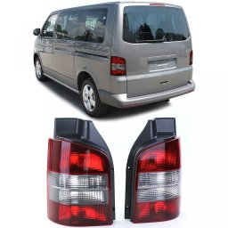 Lampi spate rosu-negru set pentru VW T5 Bus Transporter cu hayon 2003-2009