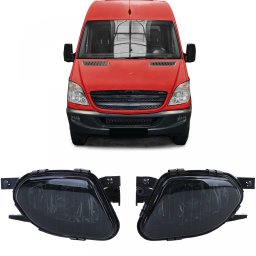 Set proiectoare ceata fumurii negre pentru Mercedes E W211 si Sprinter W906
