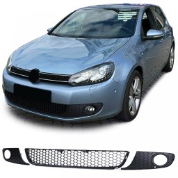 Grila bumper fata Sport cu capace proiectoare pentru VW Golf 6 2008-2013