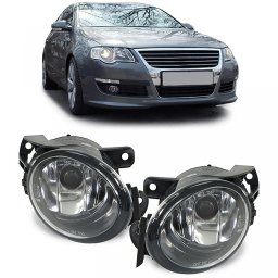 Set proiectoare ceata cu sticla clara pentru VW Passat B6 3C 2005-2010