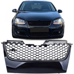 Grilaj radiator sport cu fagure si detalii cromate pentru VW Golf 5 GTI 2003-2009