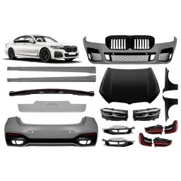 Pachet tuning LCI pentru BMW Seria 7 G12 Long 2016-2018, lac negru