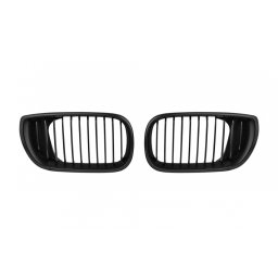 Grile duble radiator negru mat pentru BMW Seria 3 E46 Sedan/Touring 2001-2005