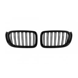 Grile radiator duble negre pentru BMW X3 F25 si X4 F26, 2014-2018