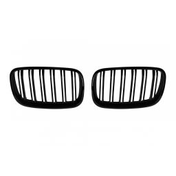Grile radiator duble negre pentru BMW X5 E70 si X6 E71
