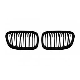 Grile duble radiator negre lucioase pentru BMW Seria 1 F20/F21 2011-2015