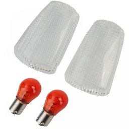 Set lentile semnalizare albe pentru Yamaha FZR, XJ, TDM, XJR 600-1300
