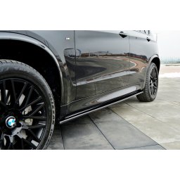 Adaosuri praguri laterale Maxton Design pentru BMW X5 F15 M 2013-2018, lac negru
