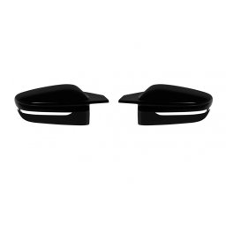 Capace oglinzi BMW tip M, lac negru, pentru Seria 2, 3, 4, 5, 7 si 8