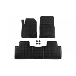 Covorase auto din cauciuc pentru Ssangyong Rexton 2017+, 3 piese, negre