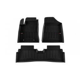 Covorase auto din cauciuc Hyundai Kona Electric 2022+, set 3 piese negre