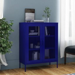 Dulap de depozitare, bleumarin, 80x35x101,5 cm, otel GartenMobel Dekor