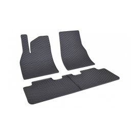 Covorase auto din cauciuc pentru Tesla Model Y 2025+, set 4 piese negre
