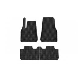 Covorase auto din cauciuc pentru Tesla Model Y 2020-2025, set 4 piese negre