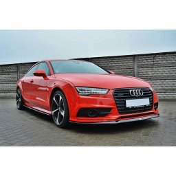 Spoiler bara fata Maxton Design pentru Audi A7 C7 S7/S-Line 2014-2017, lac negru