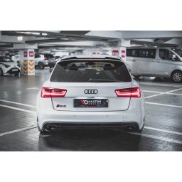 Extensii laterale bara spate RS6 Audi A6 C7 2013-2017 Maxton, lac negru