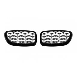 Grile radiator diamant crom-negru pentru BMW Seria 5 F10/F11 2010-2017