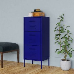 Dulap de depozitare, bleumarin, 42,5x35x101,5 cm, otel GartenMobel Dekor