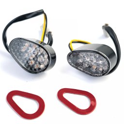 Indicatori LED carenaj Yamaha R1/R6 cu lentila clara si marcaj E