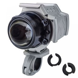 Far auxiliar moto stanga H1 universal cu lentila proiector si suport