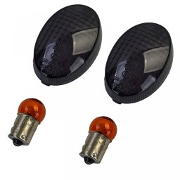 Lentile de semnalizare fumurii cu becuri pentru Yamaha MT03, cu marcaj E