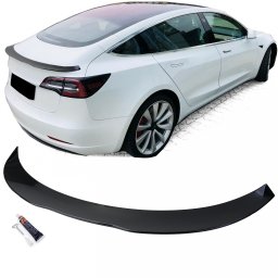 Spoiler spate negru lucios pentru Tesla Model 3 2017+ Performance