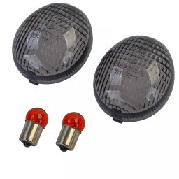 Lentile semnalizare moto fum cu becuri, pereche, pentru MBK X-Limit si Yamaha DT50R