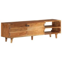 Comoda TV, lemn masiv acacia cu finisaj tip miere, 140x30x40 cm GartenMobel Dekor