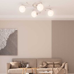 Plafoniera abajururi sferice din sticla, 4 becuri LED G9 GartenMobel Dekor