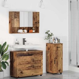 Set de mobilier pentru baie cu sertar cu raft 3 pcs Lemn Vechi GartenMobel Dekor