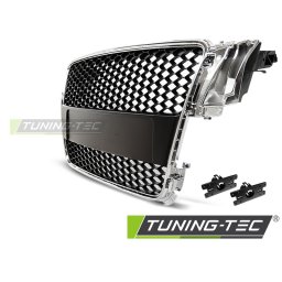 Grila radiator sport chrome pentru Audi A5 2007-2011 cu suport PDC