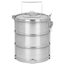 Caserola pentru pranz MagicHome din inox, 3 recipiente x 1200 ml