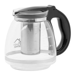 Ceainic MagicHome din sticla 1,5 L cu infuzor din inox si capac PP