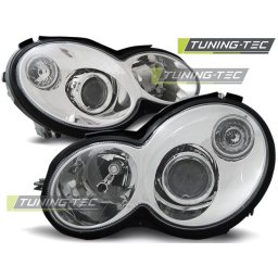 Faruri chrome cu proiector pentru Mercedes C-Class Coupe CL203 2000-2004