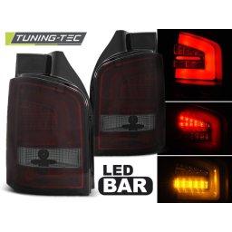 Stopuri LED Bar fumurii rosii pentru VW T5 cu hayon, 2004-2015