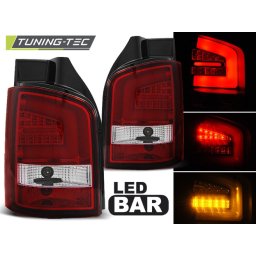 Stopuri LED Bar rosii pentru VW T5 cu hayon, set stanga-dreapta