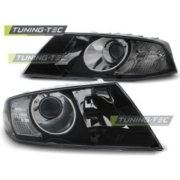 Faruri negre cu proiector pentru Skoda Octavia II 2004-2008, set stanga-dreapta