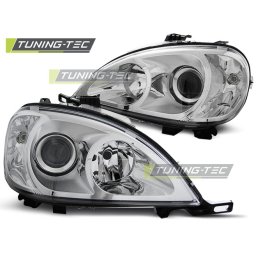 Faruri chrome cu proiector pentru Mercedes ML W163 1998-2001, set