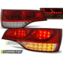 Stopuri LED rosu/alb pentru Audi Q7 2006-2009, set stanga-dreapta