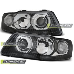 Faruri negre cu proiector pentru Audi A3 8L 2000-2003, set stanga-dreapta
