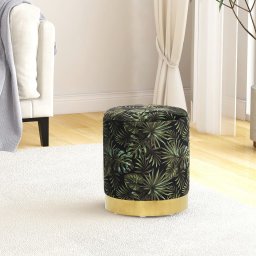 Taburet depozitare rotund, multicolor, material textil 31 x 37 cm GartenMobel Dekor
