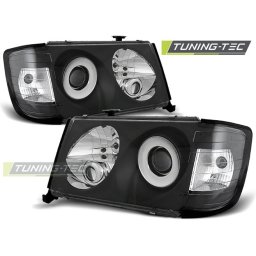 Faruri negre cu proiector pentru Mercedes W124 1985-1993, set
